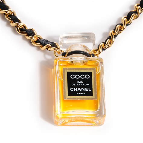 chanel perfume bottle necklace.